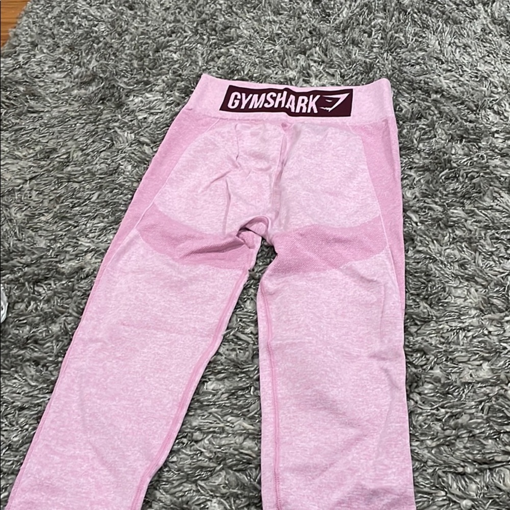 pink long gym shark leggings
